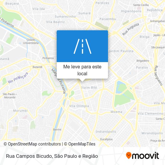 Rua Campos Bicudo mapa