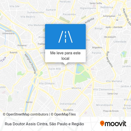 Rua Doutor Assis Cintra mapa