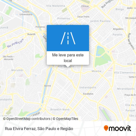 Rua Elvira Ferraz mapa