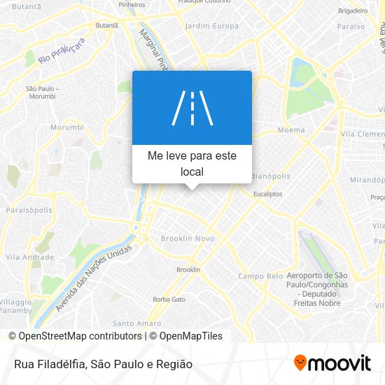 Rua Filadélfia mapa