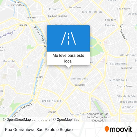 Rua Guaraniuva mapa