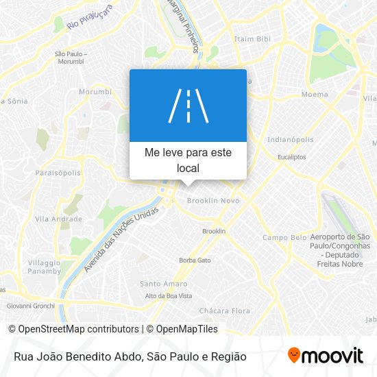 Rua João Benedito Abdo mapa