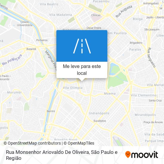 Rua Monsenhor Ariovaldo De Oliveira mapa