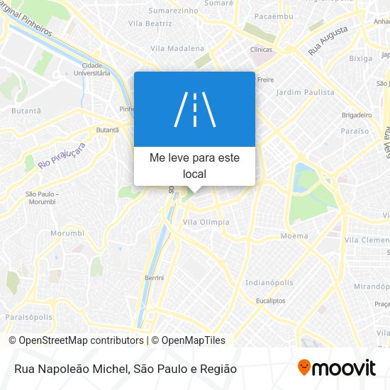Rua Napoleão Michel mapa