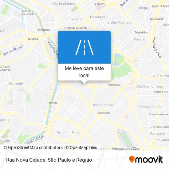 Rua Nova Cidade mapa