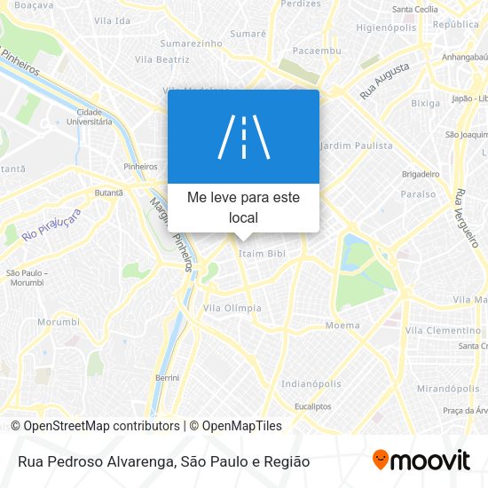 Rua Pedroso Alvarenga mapa