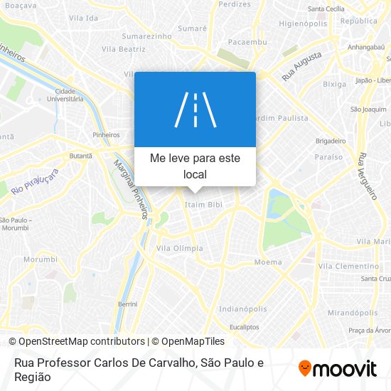 Rua Professor Carlos De Carvalho mapa