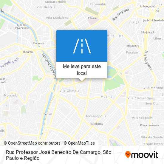 Rua Professor José Benedito De Camargo mapa
