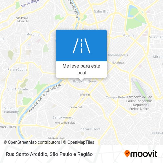Rua Santo Arcádio mapa