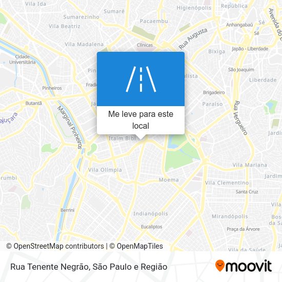 Rua Tenente Negrão mapa