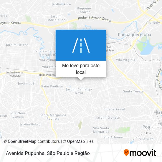 Avenida Pupunha mapa