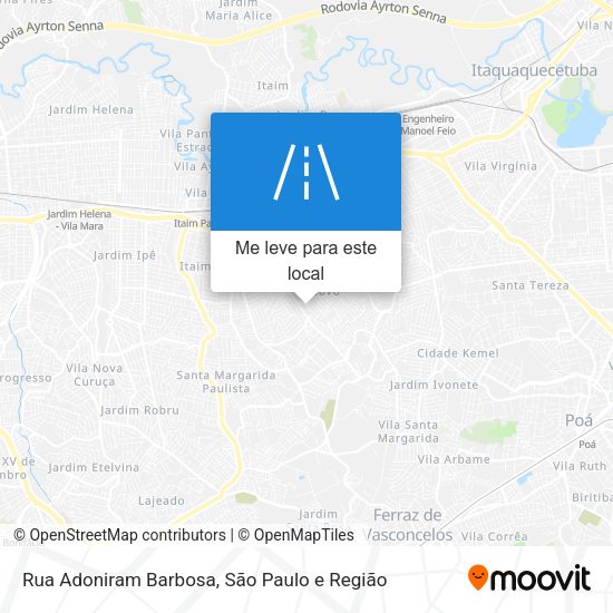 Rua Adoniram Barbosa mapa