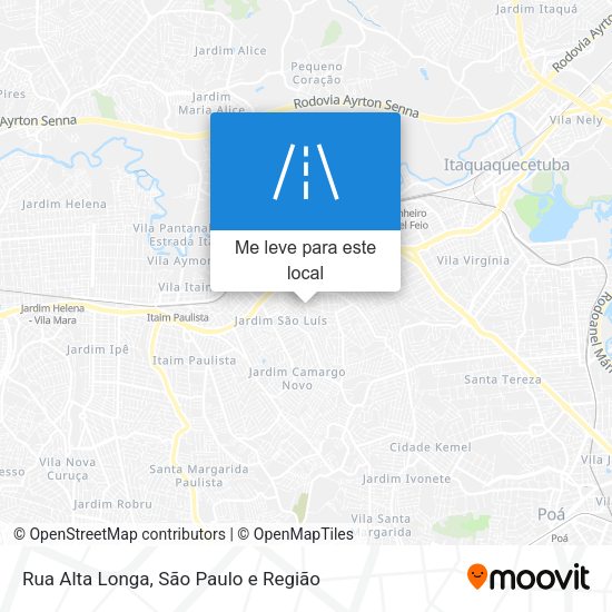 Rua Alta Longa mapa