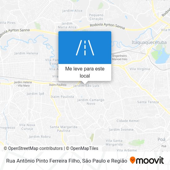 Rua Antônio Pinto Ferreira Filho mapa