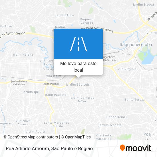 Rua Arlindo Amorim mapa
