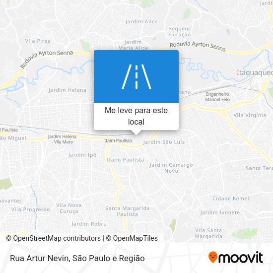 Rua Artur Nevin mapa