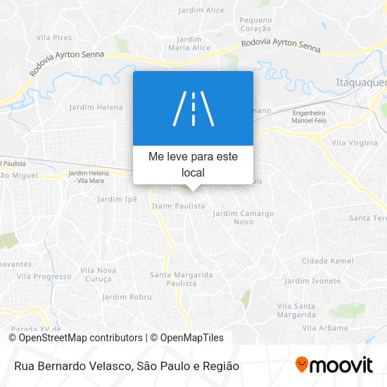 Rua Bernardo Velasco mapa