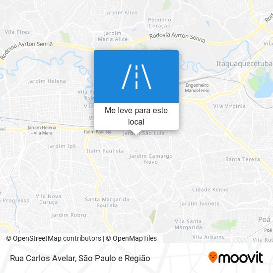 Rua Carlos Avelar mapa