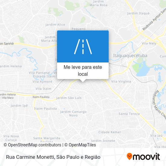 Rua Carmine Monetti mapa