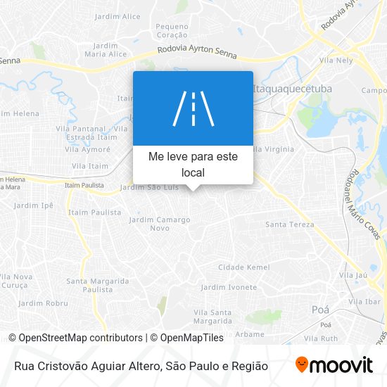 Rua Cristovão Aguiar Altero mapa