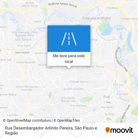 Rua Desembargador Arlindo Pereira mapa