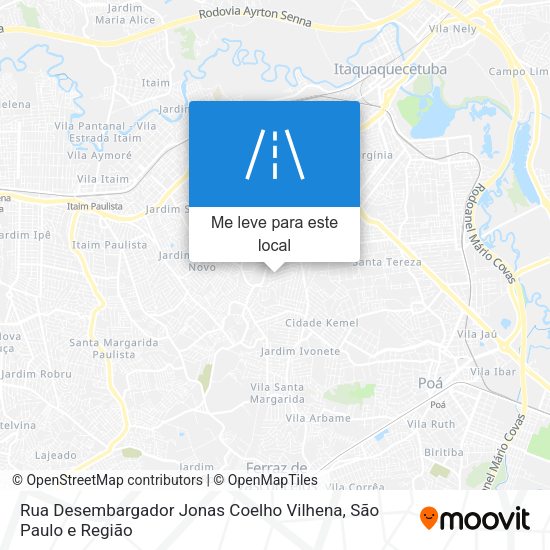 Rua Desembargador Jonas Coelho Vilhena mapa