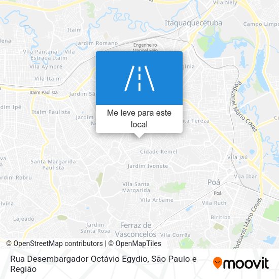 Rua Desembargador Octávio Egydio mapa