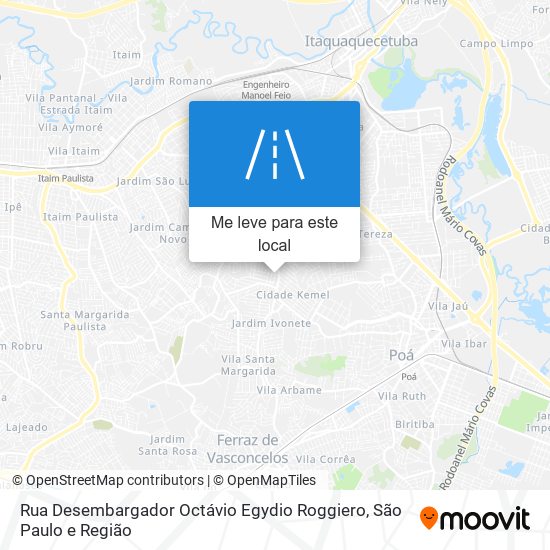 Rua Desembargador Octávio Egydio Roggiero mapa