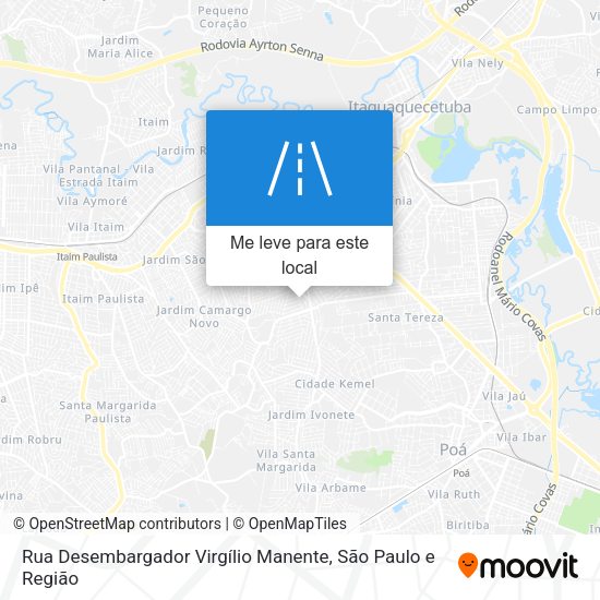 Rua Desembargador Virgílio Manente mapa