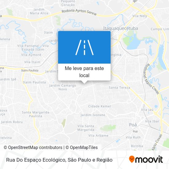 Rua Do Espaço Ecológico mapa