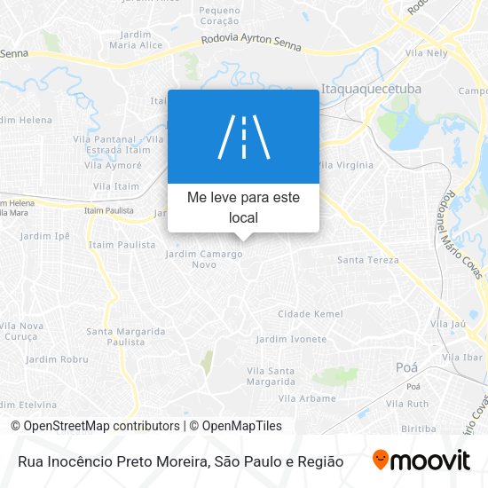 Rua Inocêncio Preto Moreira mapa