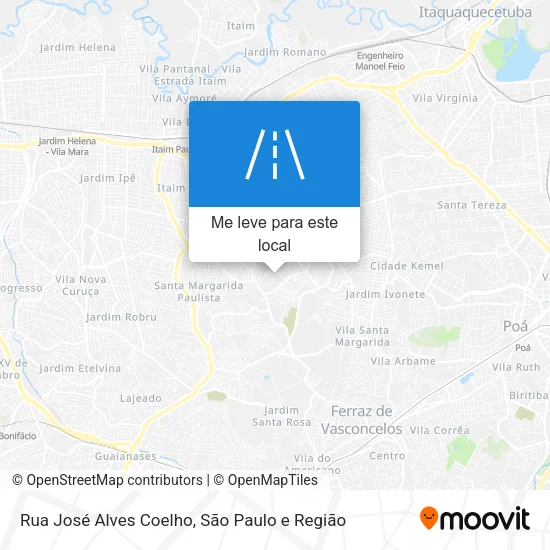 Rua José Alves Coelho mapa