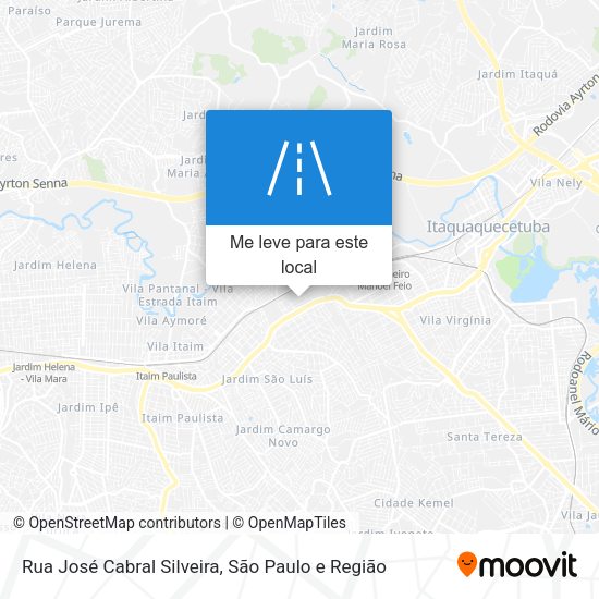 Rua José Cabral Silveira mapa