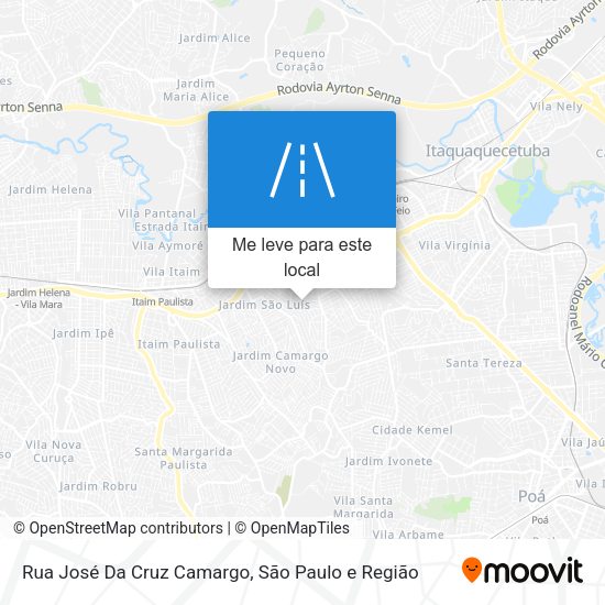 Rua José Da Cruz Camargo mapa