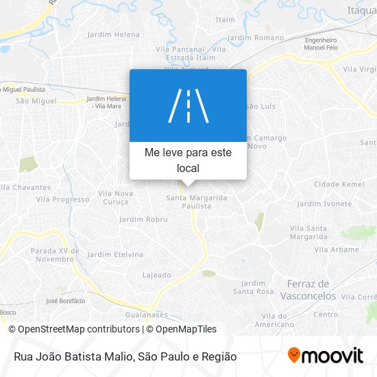 Rua João Batista Malio mapa