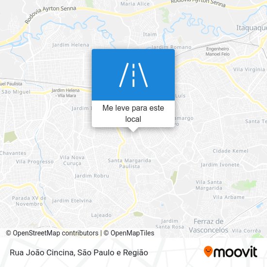 Rua João Cincina mapa