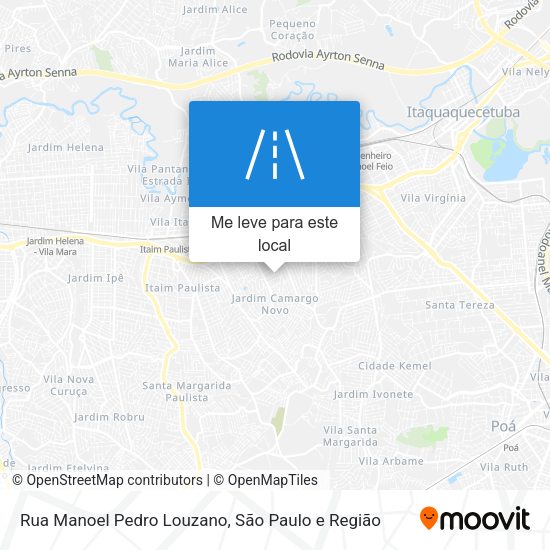 Rua Manoel Pedro Louzano mapa
