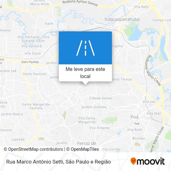 Rua Marco Antônio Setti mapa