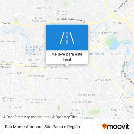 Rua Monte Araquara mapa