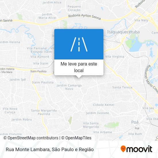 Rua Monte Lambara mapa