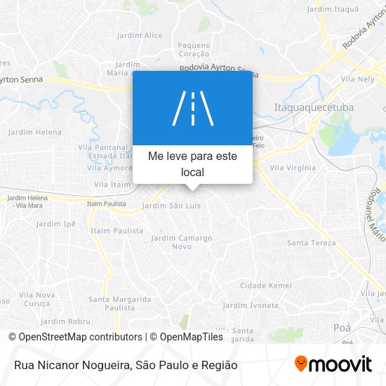 Rua Nicanor Nogueira mapa