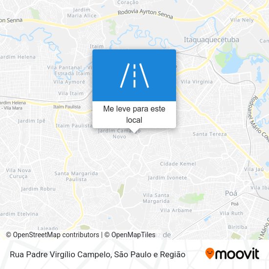 Rua Padre Virgílio Campelo mapa