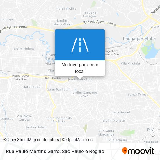 Rua Paulo Martins Garro mapa
