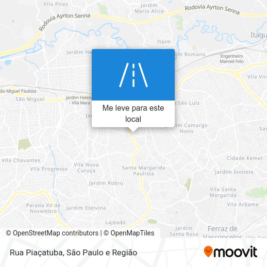 Rua Piaçatuba mapa