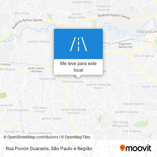 Rua Povos Guaranis mapa