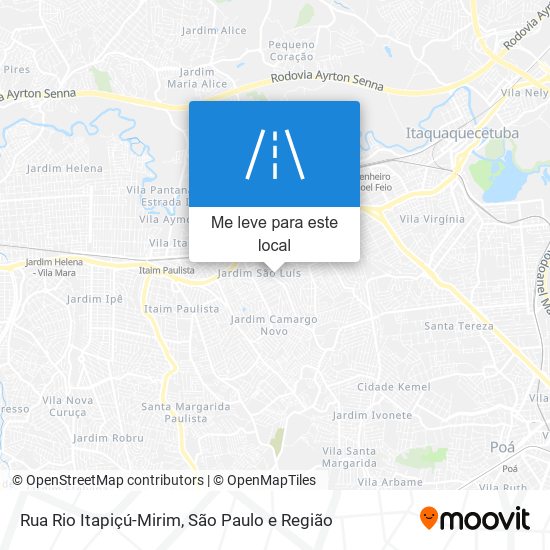 Rua Rio Itapiçú-Mirim mapa