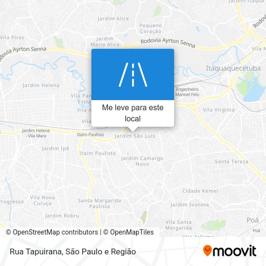 Rua Tapuirana mapa