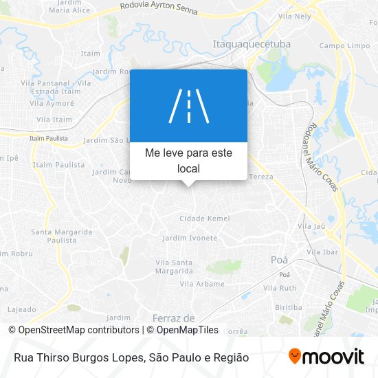 Rua Thirso Burgos Lopes mapa