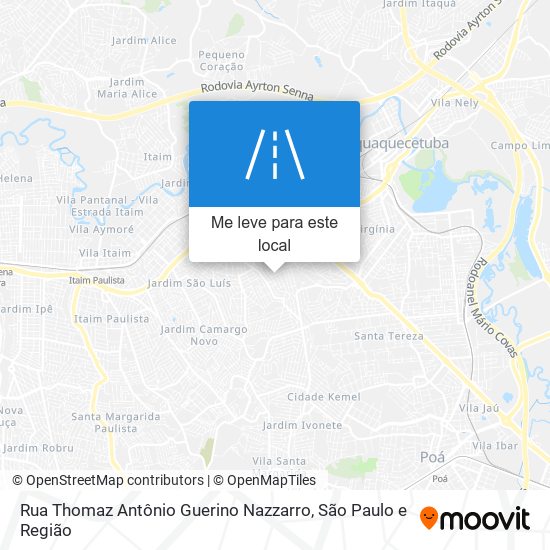 Rua Thomaz Antônio Guerino Nazzarro mapa