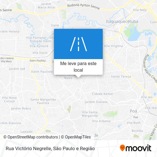 Rua Victório Negrelle mapa